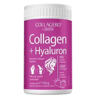 Collagen + Hyaluron cu aroma de capsuni, 150 g, Zenyth | 150 g