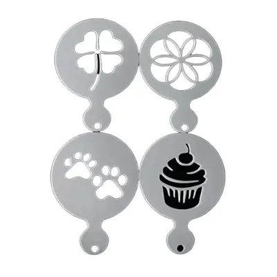 Sabloane pentru Ornat Cappucino, Diametru 8 cm, 4 Bucati, Perfect Home