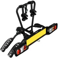 Suport pentru 2 biciclete, Peruzzo Siena 668E, compatibil cu biciclete electrice, cu prindere pe carligul de remorcare, Negru