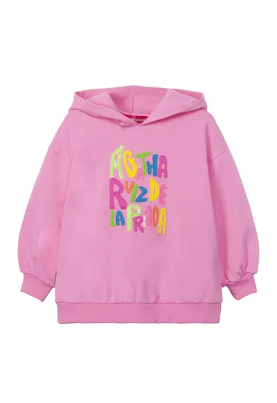 Hanorac cu broderie logo - Galben - Roz - Albastru