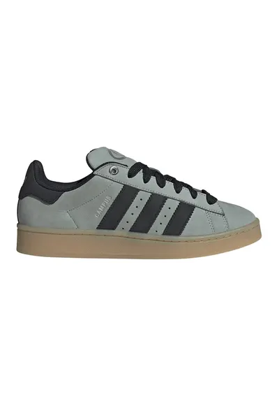 Pantofi sport Campus 00s de piele intoarsa - Negru/Verde pal/Caramel