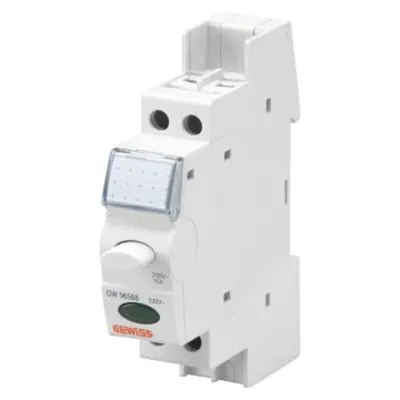 ILLUMINATED Intrerupator cu revenire - 1NC 16A 230V - RED - 1 modul