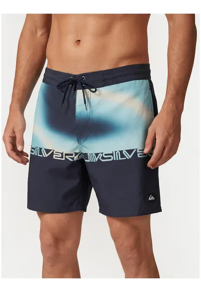 Pantaloni scurti de baie barbati - multicolor - imprimeu - poliester reciclat