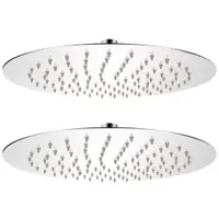 vidaXL Cap de duș tip ploaie, 2 buc., Ø 25 cm, oțel inoxidabil