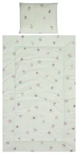 Set lenjerie pat 3 piese bumbac Ranforce Cosy, Lorelli, Friends Green