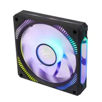 Ventilator HAVIT F2096, iluminare RGB, 1800RPM (Negru)