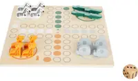Joc din lemn Small Foot - Nu te supara frate, animale safari