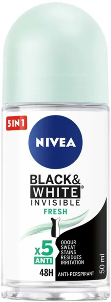 Nivea Roll-on antiperspirant Black & White, Fresh, 50 ml