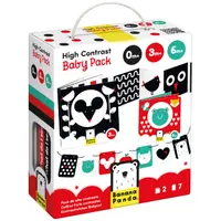 Carduri cu contrast ridicat pentru bebelusi, Banana Panda, 9 piese