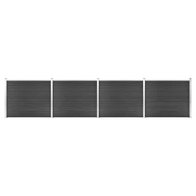 Gossi set panouri gard, 699x146 cm, gri, wpc