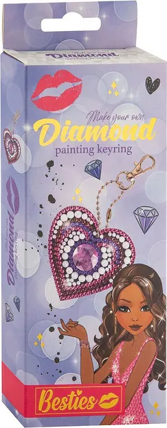 Set creativ de pictură cu diamante Moxy Besties - Breloc, inimă