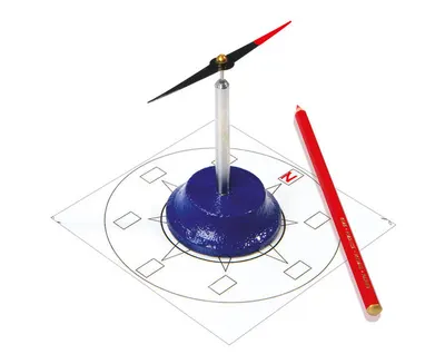 Busolă cu ac magnetic și 8 foi de lucru