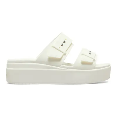 Sandale Crocs Women’s Brooklyn Low Wedge Sandal Alb - Chalk