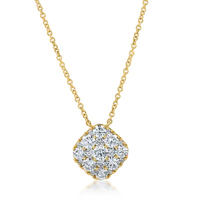 Lant cu pandantiv din aur galben cu diamante de 1.2ct