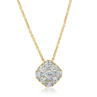 Lant cu pandantiv din aur galben cu diamante de 1.2ct