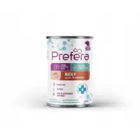PREFERA MPD, XS-XL, Vită și dovleac, dietă veterinară, conservă hrană umedă monoproteică fără cereale câini, (în suc propriu), 400g