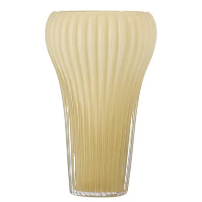 Vază galben-deschis din sticlă lucrată manual (înălțime 28 cm) Averie – Bloomingville