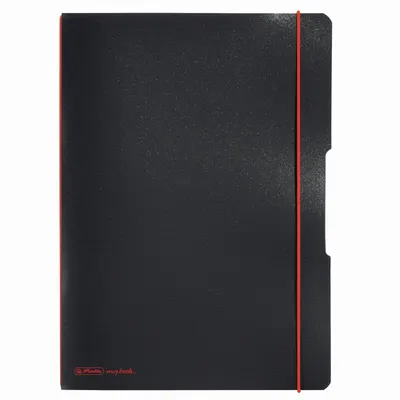 Caiet My.Book Flex A4, 40 file x2, Herlitz negru, dictando+matematica