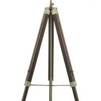 Lampadar de podeaEasel Tripod Floor Lamp Dark Wood Antique Brass Base Only