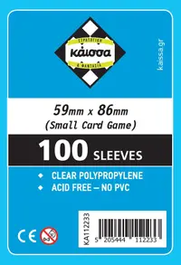 Protecții pentru cărți de joc Kaissa Sleeves 59 x 86 mm (Small Card Game) - 100 buc.