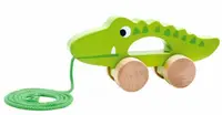 Jucarie de lemn de tras Tooky Toy - Crocodil