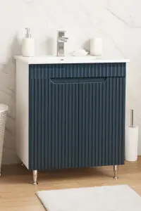 Set Baza front MDF si Lavoar seria 033, 60 cm, antracit