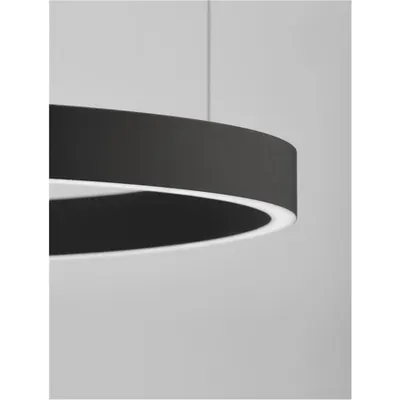 Lampa suspendata ELOWEN Nisipiu Negru Aluminum & Acrylic LED 77 Wat 220 Volt 3323Lm 3000K IP20 sus & jos Deschis