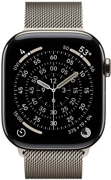 Smartwatch Apple - Watch S11 Cellular, 46 mm, M/L, Natural Titanium/Milanese Loop