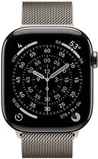 Smartwatch Apple - Watch S11 Cellular, 46 mm, M/L, Natural Titanium/Milanese Loop