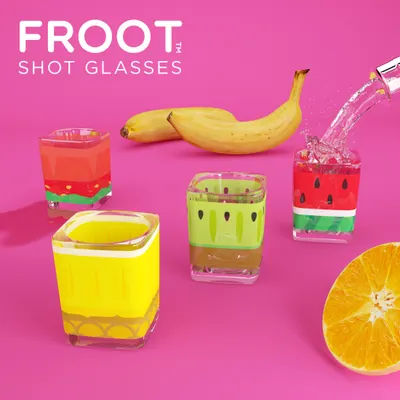 Set 4 pahare pentru shot - Froot - 60 ml