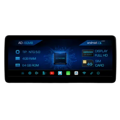 Navigatie Mercedes Benz G-Class W463 (2016-2018), NTG 5.0, Android, MB-Octacore, 4GB RAM + 64GB ROM, 12.3 Inch - AD-BGMB1200450V4