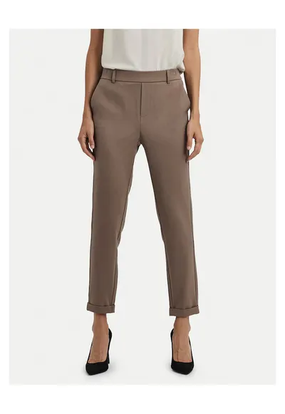 Pantaloni dama maro - poliester-viscoza