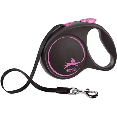 Lesa caini, Flexi, pana la 15 kg, marime S, 5 metri, roz