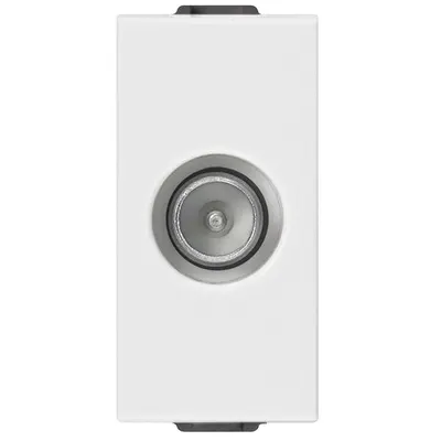 Priza TV tata 1 modul Vimar Neve Up 09300.01, TV-RD-SAT alb