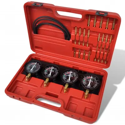 Set unelte pentru sincronizare carburator, cu manometre cu placă fixă