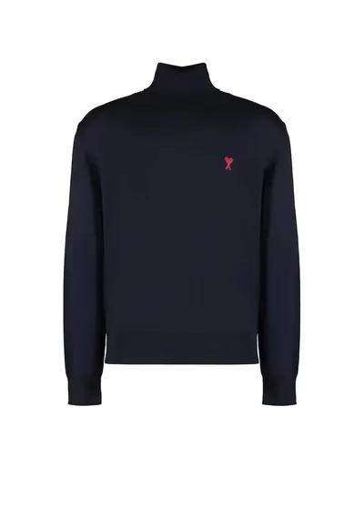 Pulover barbati - Ami De Coeur Turtleneck - Albastru inchis