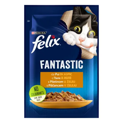 Hrana umeda pentru pisici, Felix Fantastic, Pui, 85g 85g