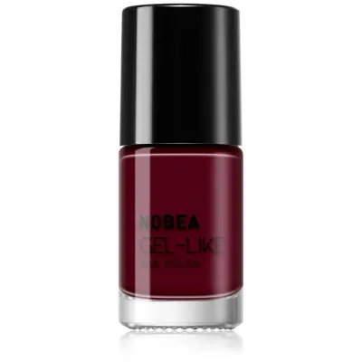 NOBEA Day-to-Day Gel-like Nail Polish lac de unghii cu efect de gel culoare Dark cherry #N09 6 ml