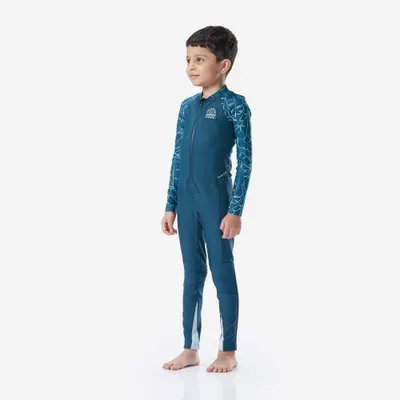 Combinezon lung de baie înot 100 protecție UV Verde Băieți