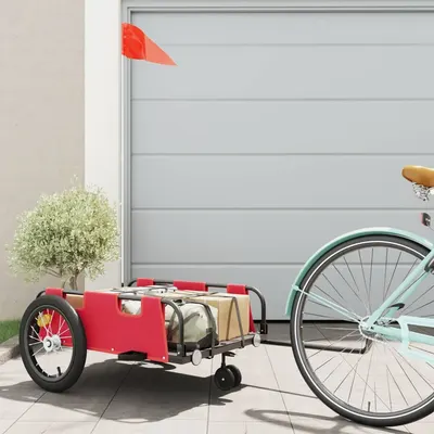 Gossi remorca de bicicleta, rosu, textil oxford si fier
