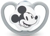 Suzetă din silicon Nuk - Space Mickey, 18-36 m, gri, cu cutie