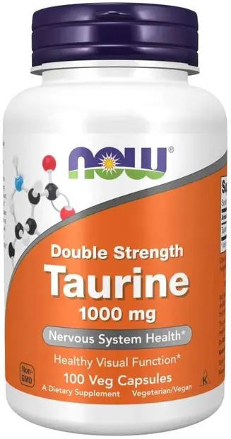 Taurine Double Strength, 1000 mg, 100 vege capsule, Now