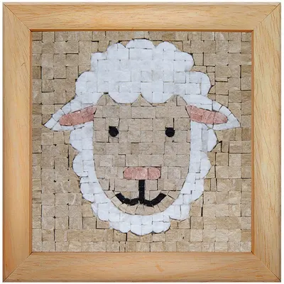 Mozaic de piatră Neptune Mosaic - Față de oaie într-un cadru