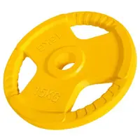 Disc din fier cauciucat olimpic cu grip 15Kg 50/51mm