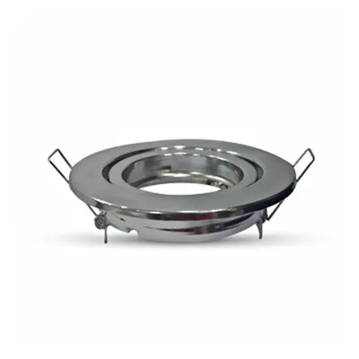 Recessed spot GU10 round, adjustable, iron, chrome