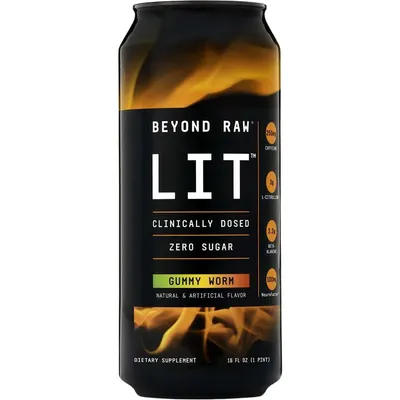Bautura Pre-Workout RTD Lit On the Go Gummy Worm fara Zahar Adaugat 473ml