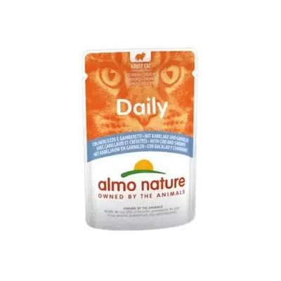 Hrana umeda pisici Almo Nature Daily Plic Cod si Creveti, 70 g