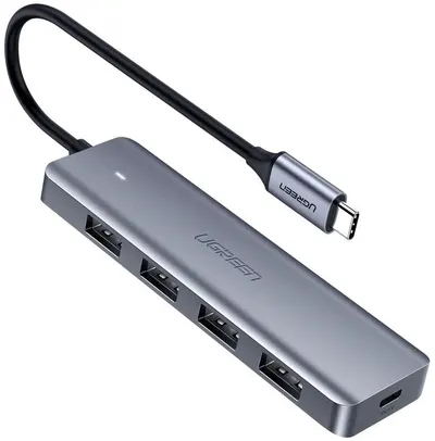 Hub USB Ugreen - CМ219, 4x USB 3.0, USB-C, gri