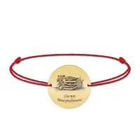 Doxa - Bratara personalizata snur profesoara din argint 925 placat cu aur galben 24K