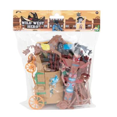 Set de joaca cu figurine cowboy, Wild West Hero